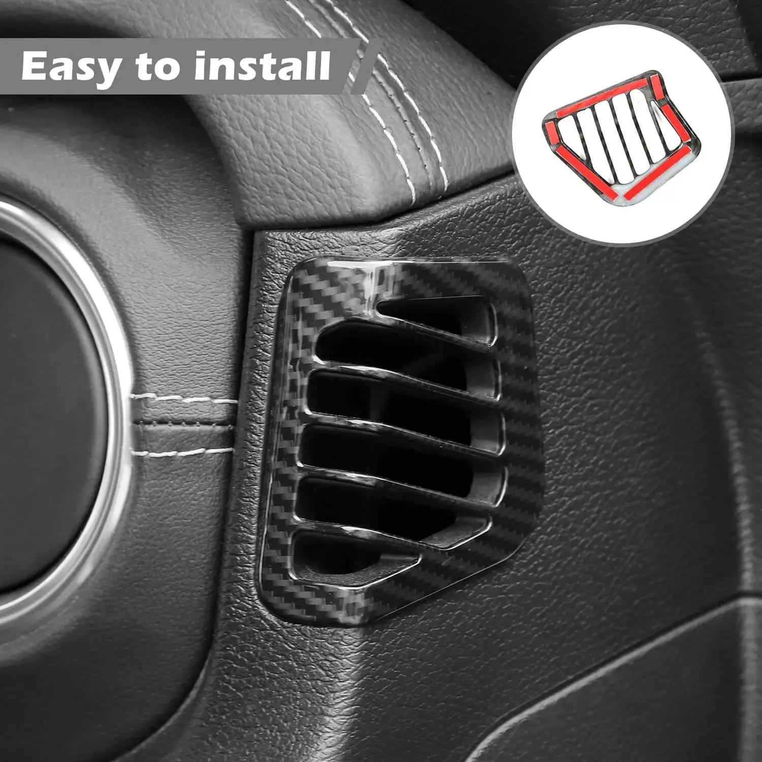 For 2018–2023 Jeep Wrangler JL, JLU & Gladiator JT Dashboard Side Air Vent Cover Trim – Interior Accent Frame - Image 5