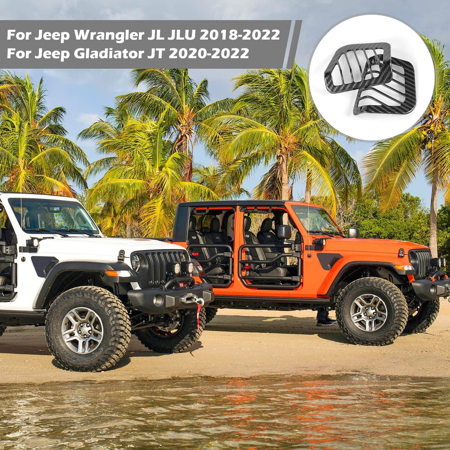 For 2018–2023 Jeep Wrangler JL, JLU & Gladiator JT Dashboard Side Air Vent Cover Trim – Interior Accent Frame - Image 7