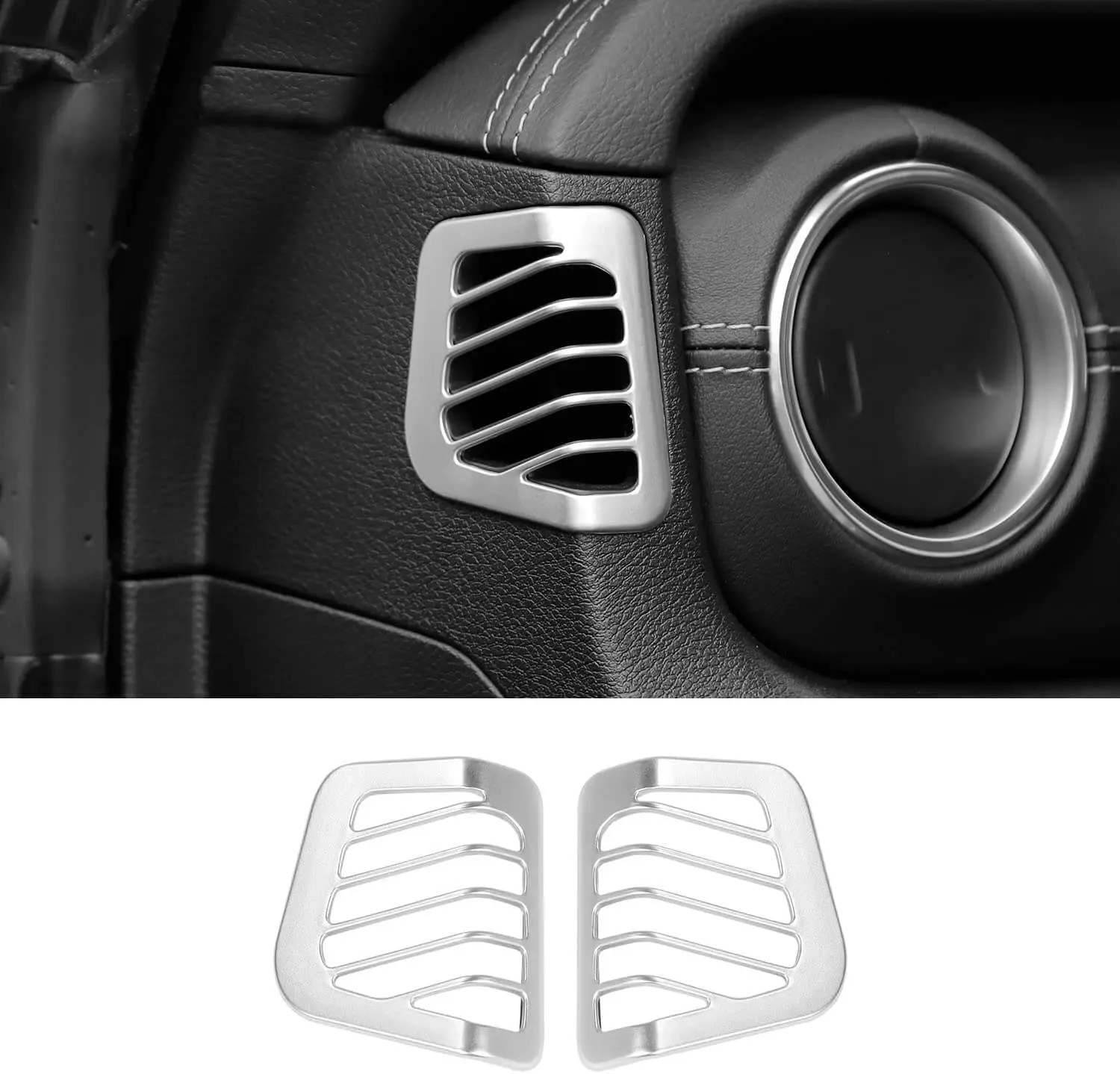 For 2018–2023 Jeep Wrangler JL, JLU & Gladiator JT Dashboard Side Air Vent Cover Trim – Interior Accent Frame - Image 9