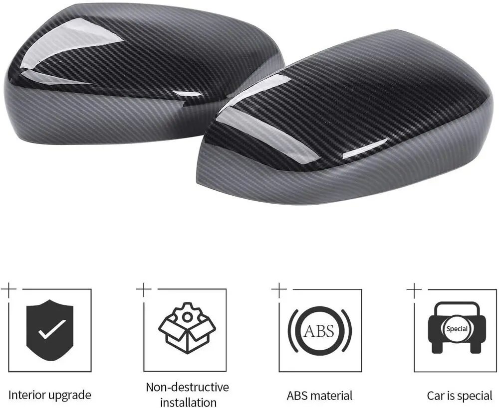 For Jeep 2014+ Cherokee & 2017-2025 Compass Side Mirrors Cover Rearview Mirrors Trim - Image 6