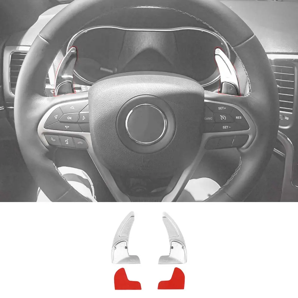 For 2014-2021 Jeep Grand Cherokee WK2 Steering Wheel Shift Paddle Shifter Trim - Image 6