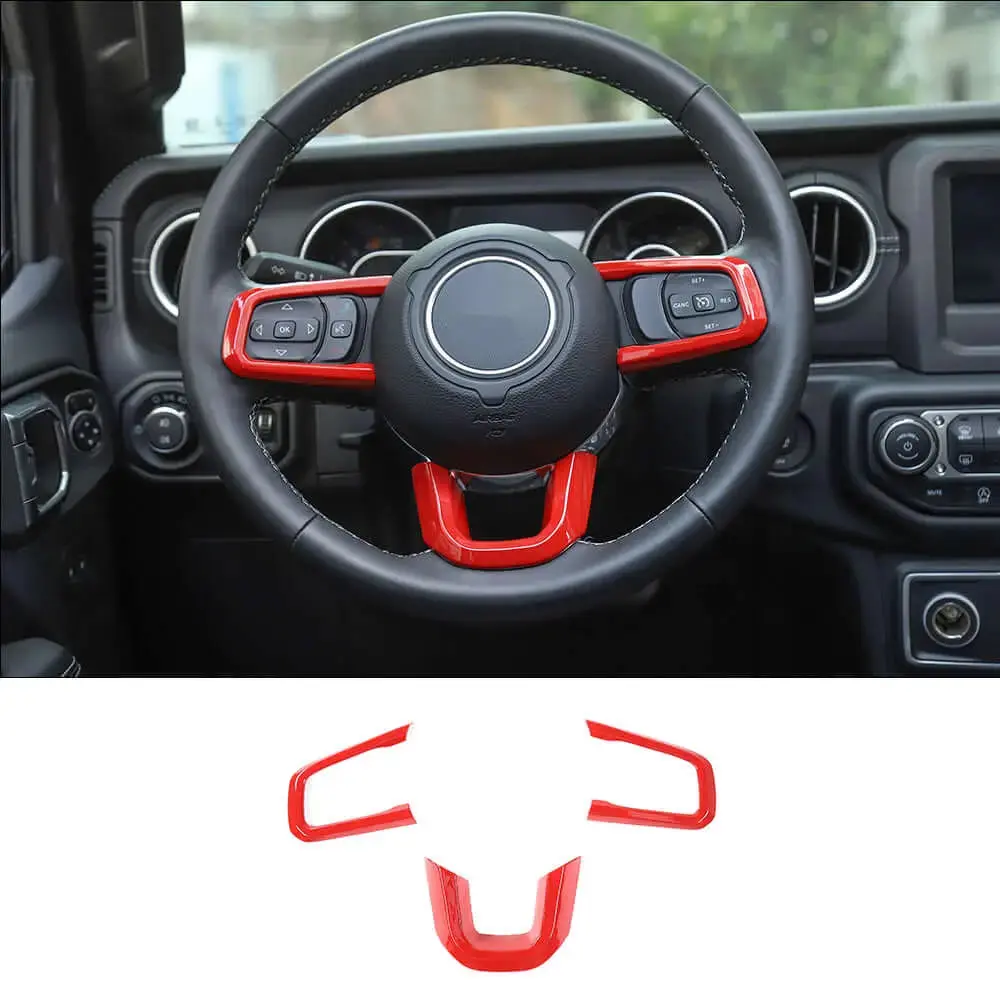 For 2018+ Jeep Wrangler JL & Gladiator JT Steering Wheel Trim Cover – Interior Accent - Image 10
