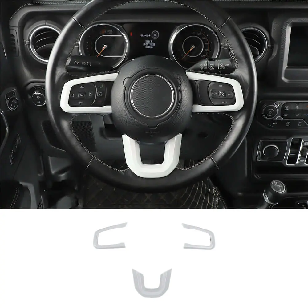 For 2018+ Jeep Wrangler JL & Gladiator JT Steering Wheel Trim Cover – Interior Accent - Image 11