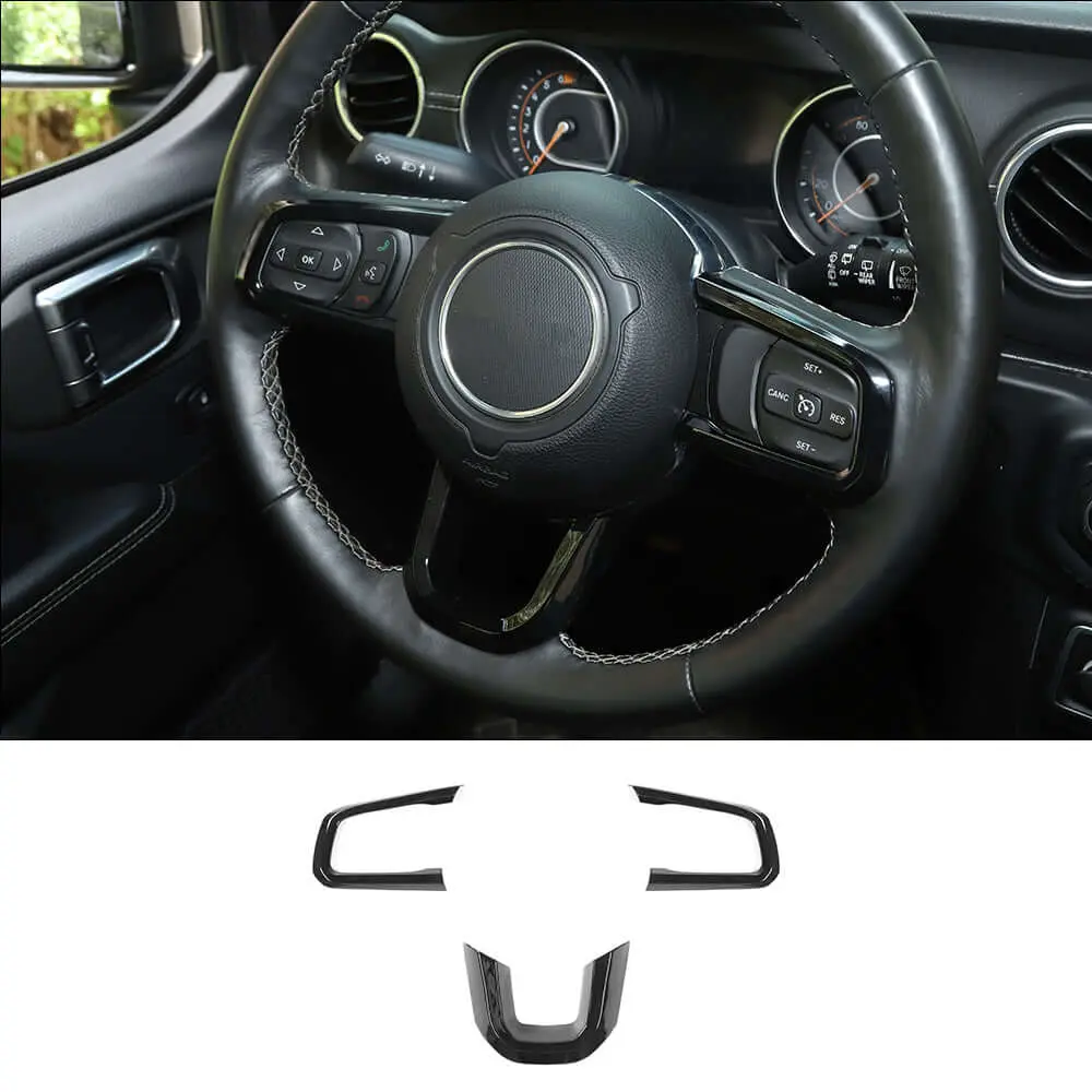 For 2018+ Jeep Wrangler JL & Gladiator JT Steering Wheel Trim Cover – Interior Accent - Image 13