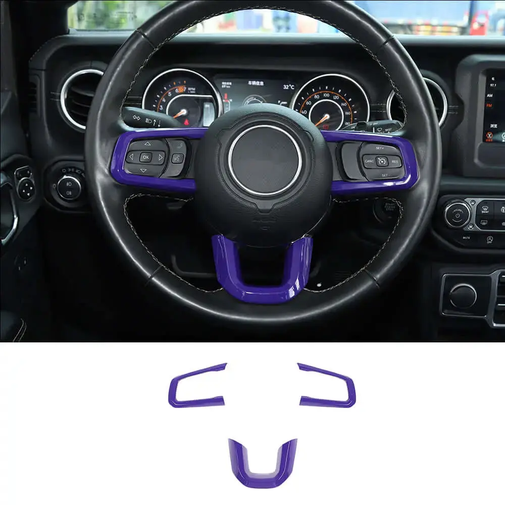 For 2018+ Jeep Wrangler JL & Gladiator JT Steering Wheel Trim Cover – Interior Accent - Image 14