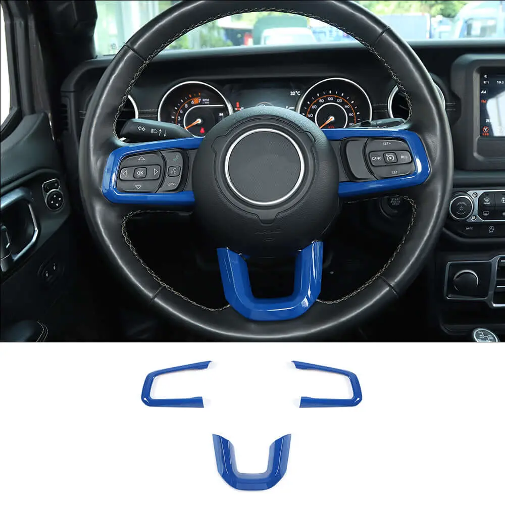 For 2018+ Jeep Wrangler JL & Gladiator JT Steering Wheel Trim Cover – Interior Accent - Image 16