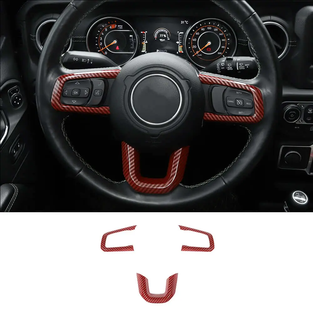 For 2018+ Jeep Wrangler JL & Gladiator JT Steering Wheel Trim Cover – Interior Accent - Image 17