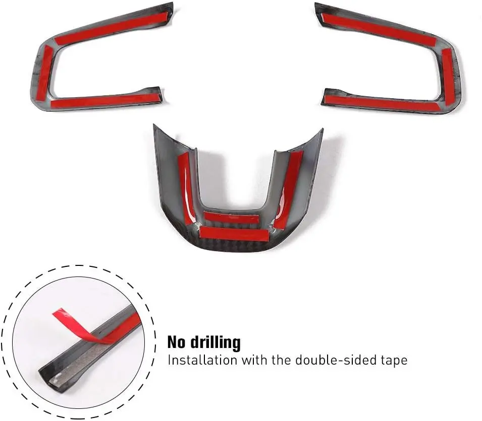 For 2018+ Jeep Wrangler JL & Gladiator JT Steering Wheel Trim Cover – Interior Accent - Image 4