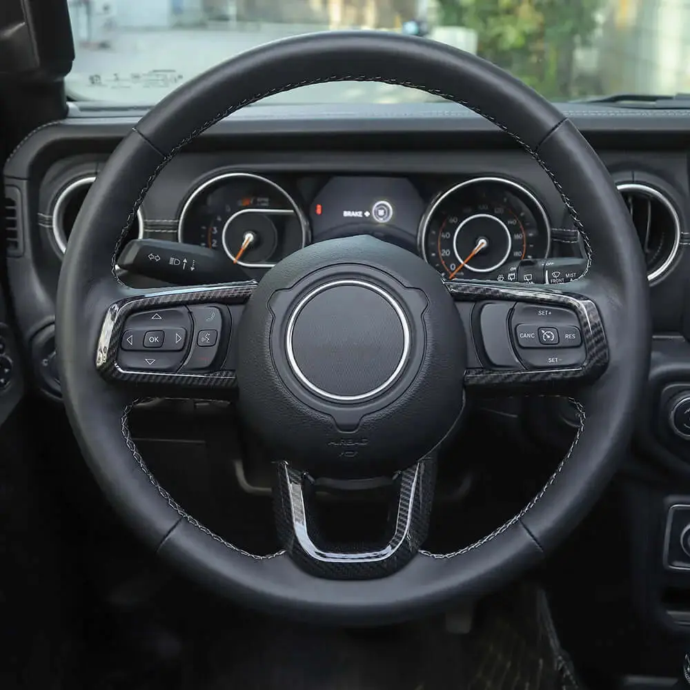 For 2018+ Jeep Wrangler JL & Gladiator JT Steering Wheel Trim Cover – Interior Accent - Image 5