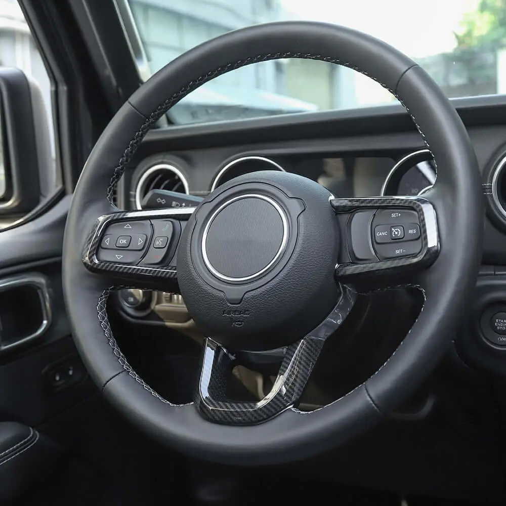 For 2018+ Jeep Wrangler JL & Gladiator JT Steering Wheel Trim Cover – Interior Accent - Image 6