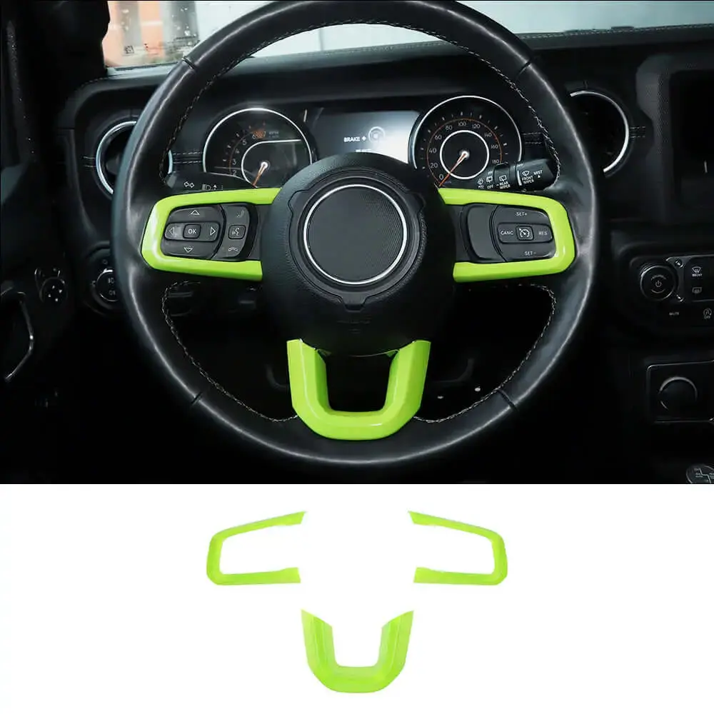 For 2018+ Jeep Wrangler JL & Gladiator JT Steering Wheel Trim Cover – Interior Accent - Image 7