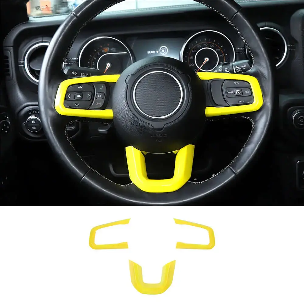 For 2018+ Jeep Wrangler JL & Gladiator JT Steering Wheel Trim Cover – Interior Accent - Image 8