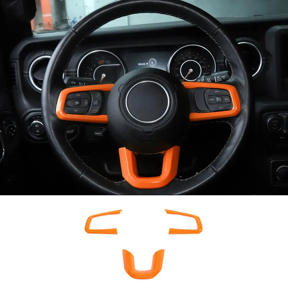 For 2018+ Jeep Wrangler JL & Gladiator JT Steering Wheel Trim Cover – Interior Accent - Image 9