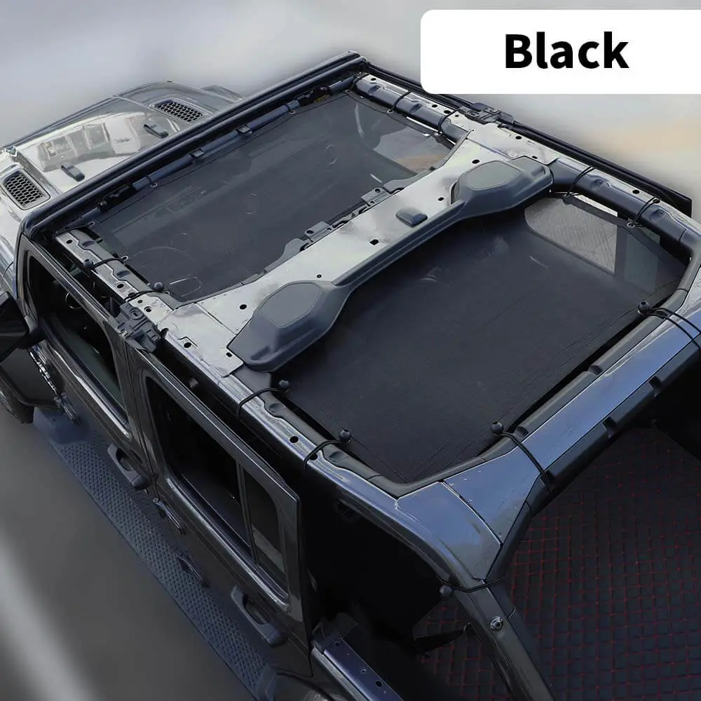 For 2018+ Jeep Wrangler JL 4 Door Sun Shade Mesh Bikini Top Sunshade UV Protection - Image 6