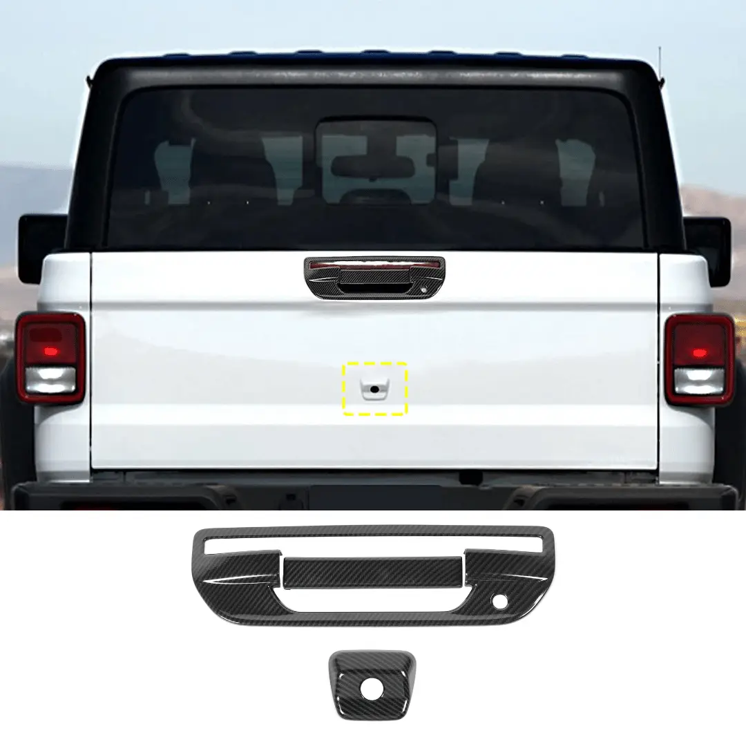For 2020+ Jeep Gladiator JT Tailgate Door Handle & Camera Cover Trim