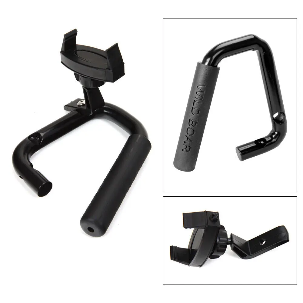 For 2007-2018 Jeep Wrangler JK Front Top Grab Handles Solid Grip With Phone Holder - Image 10