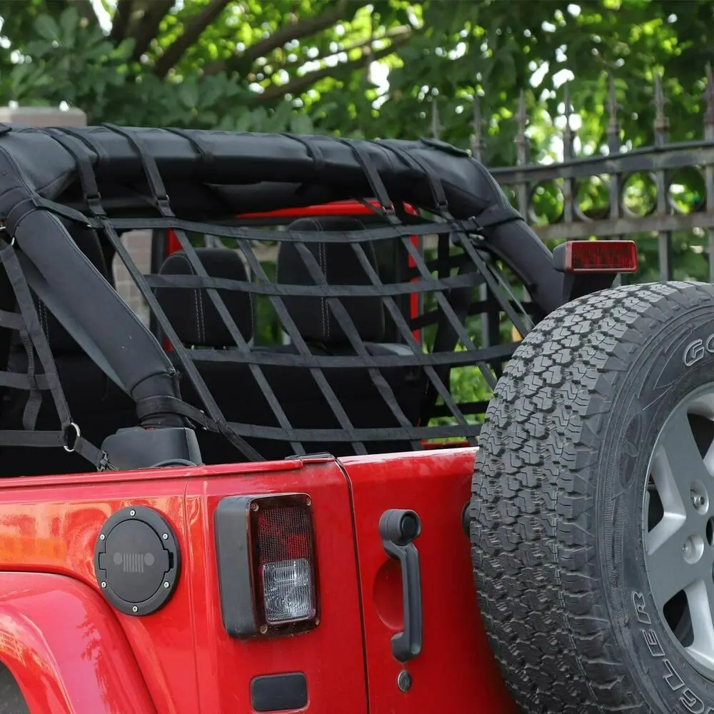 For 2018+ Jeep Wrangler JL & Gladiator JT Trunk Cargo Net Heavy Duty Back Mesh - Image 5