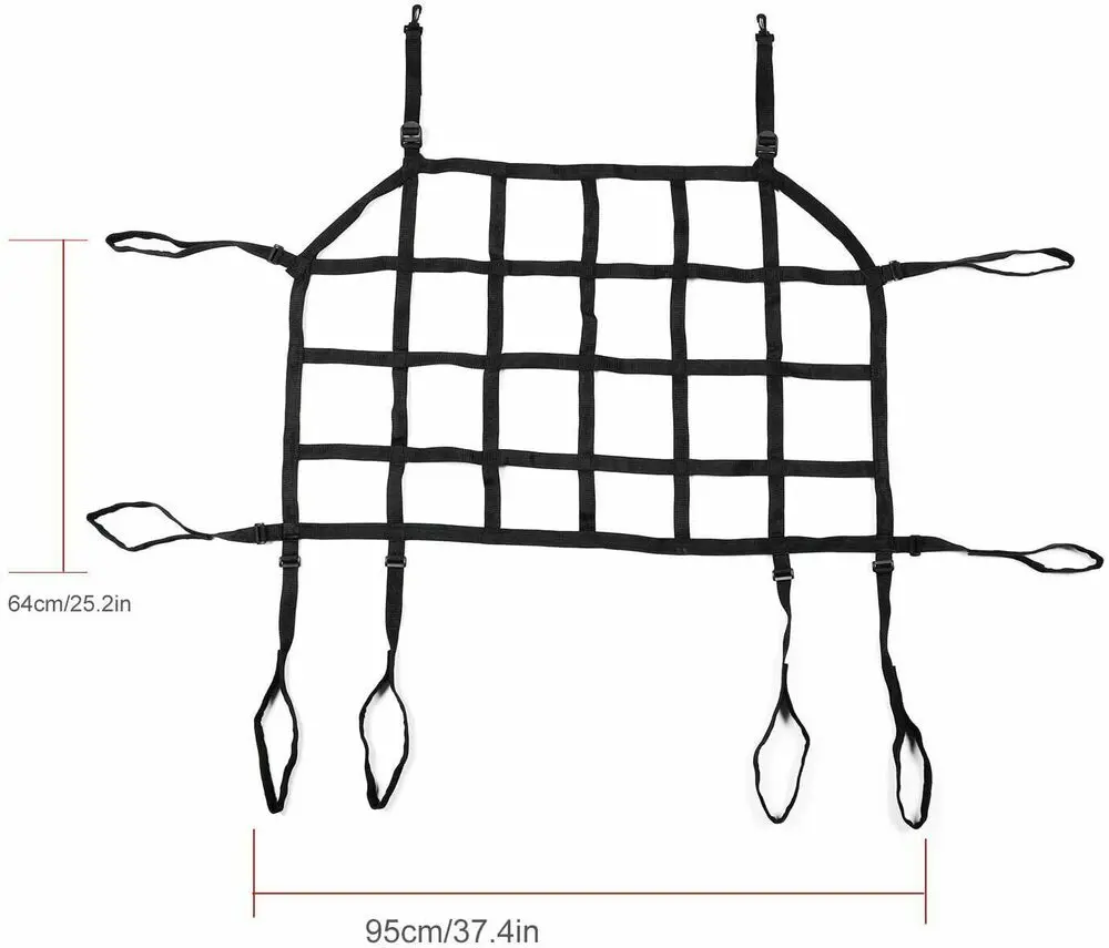 For 2018+ Jeep Wrangler JL & Gladiator JT Trunk Cargo Net Heavy Duty Back Mesh - Image 8
