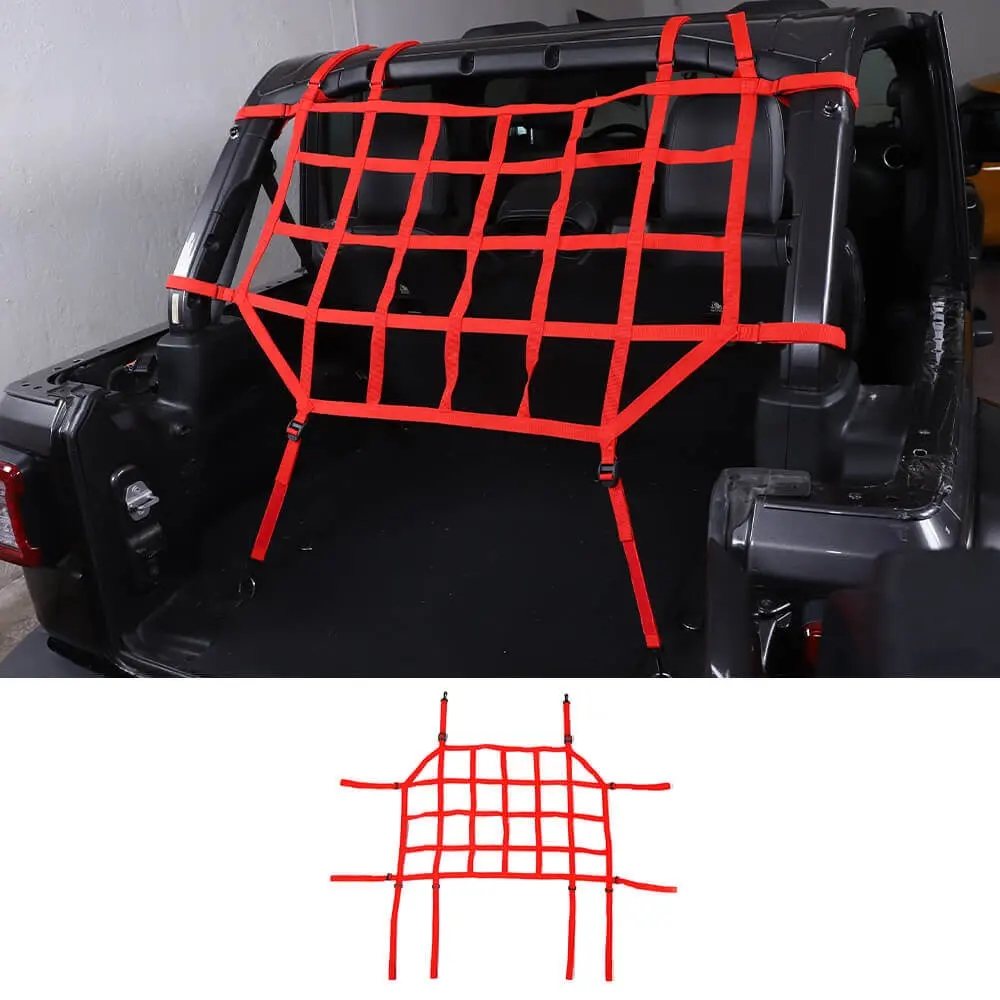 For 2018+ Jeep Wrangler JL & Gladiator JT Trunk Cargo Net Heavy Duty Back Mesh - Image 9