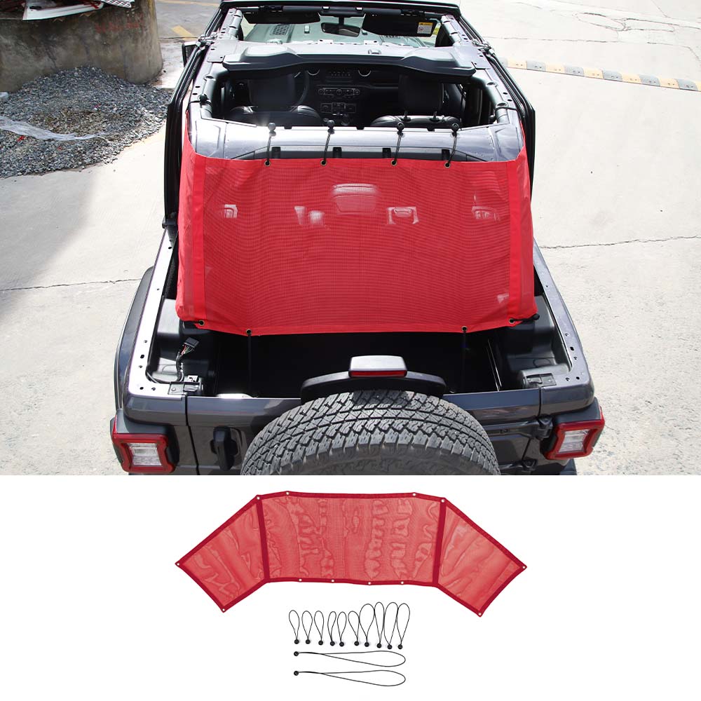 For 2018+ Jeep Wrangler JL 4-Door Trunk Sunshade Mesh Insulation Net Cover Anti-UV - Image 8