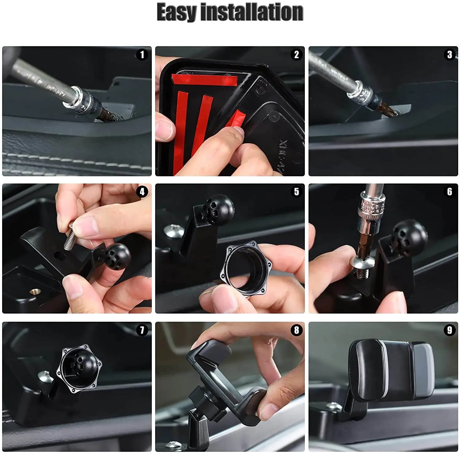 For 2021-2023 Jeep Wrangler JL JLU Gladiator JT 4XE Dashboard Phone Holder with Storage Tray - Image 6