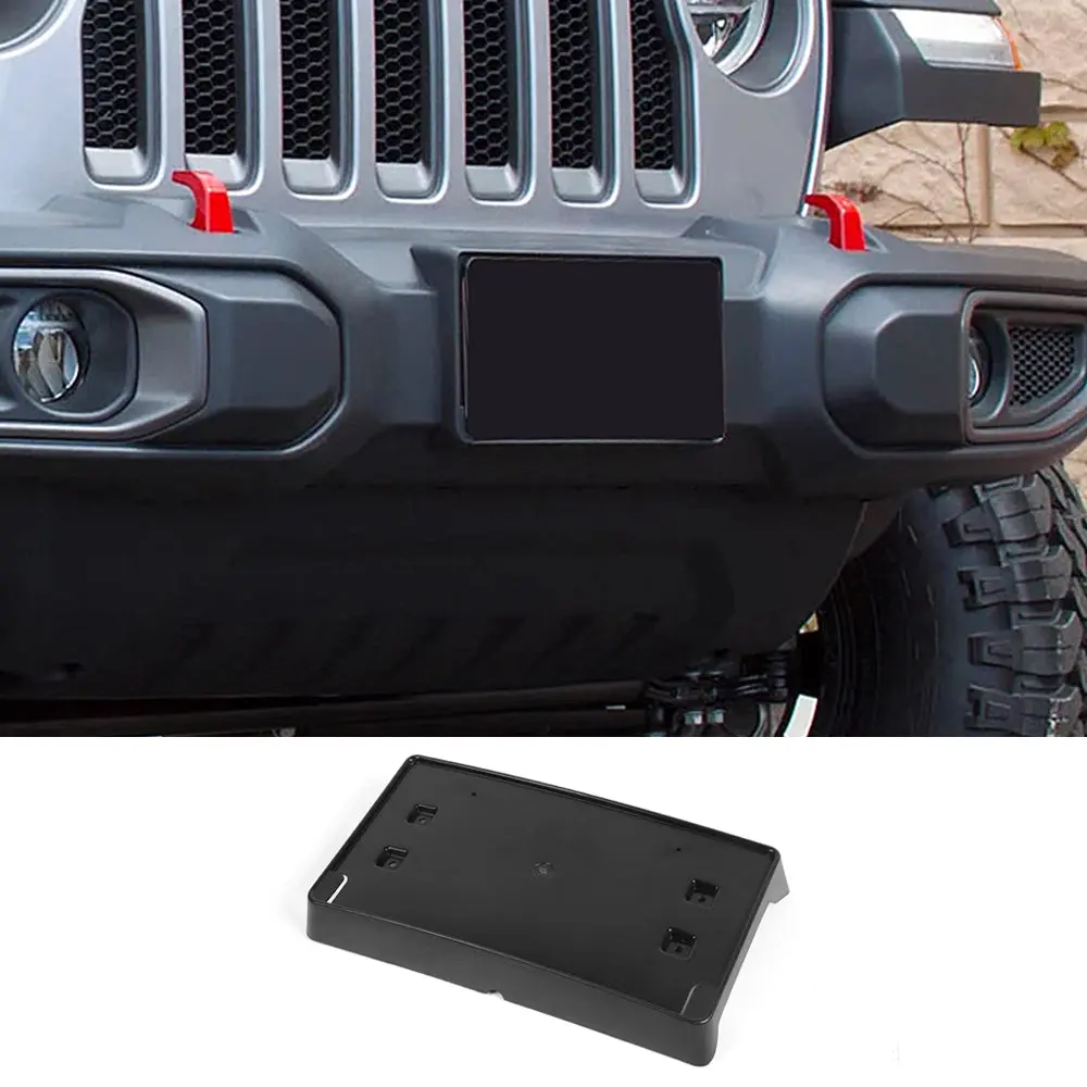 For 2018+ Jeep Wrangler JL JLU & Gladiator JT Front License Plate Mounting Bracket