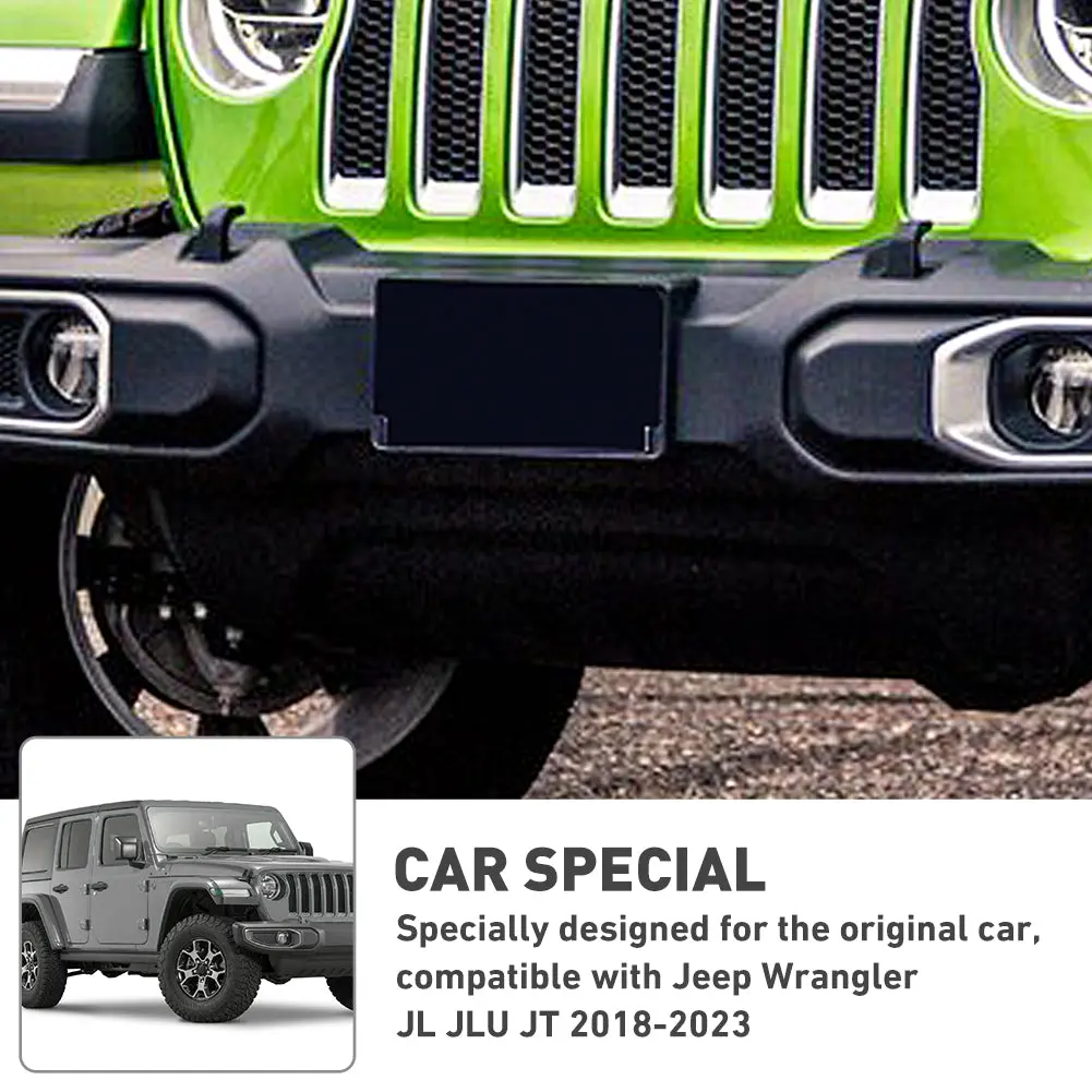 For 2018+ Jeep Wrangler JL JLU & Gladiator JT Front License Plate Mounting Bracket - Image 3