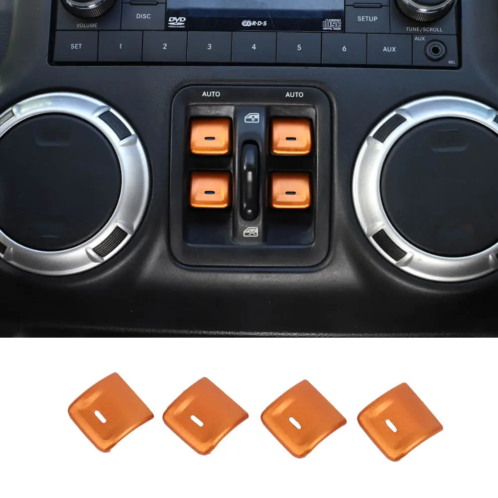 For 2011–2018 Jeep Wrangler JK Window Control Switch Trim – Aluminum Alloy Interior Button Cover - Image 12