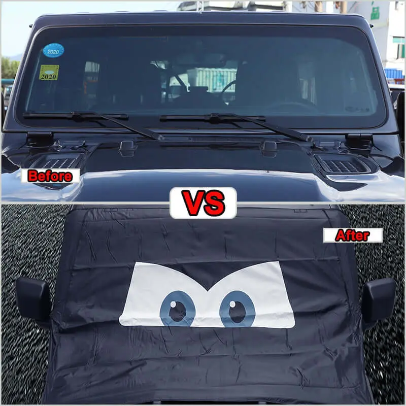 For Jeep Wrangler TJ JK JL JT Front Windshield Protection Anti Sunshade & Snow Shield Cover - Image 2