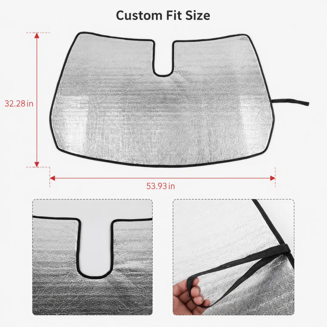 For 2017+ Jeep Compass Windshield Sunshade, Front Window Sun Shade Foldable Sun Visor Sunscreen - Image 5