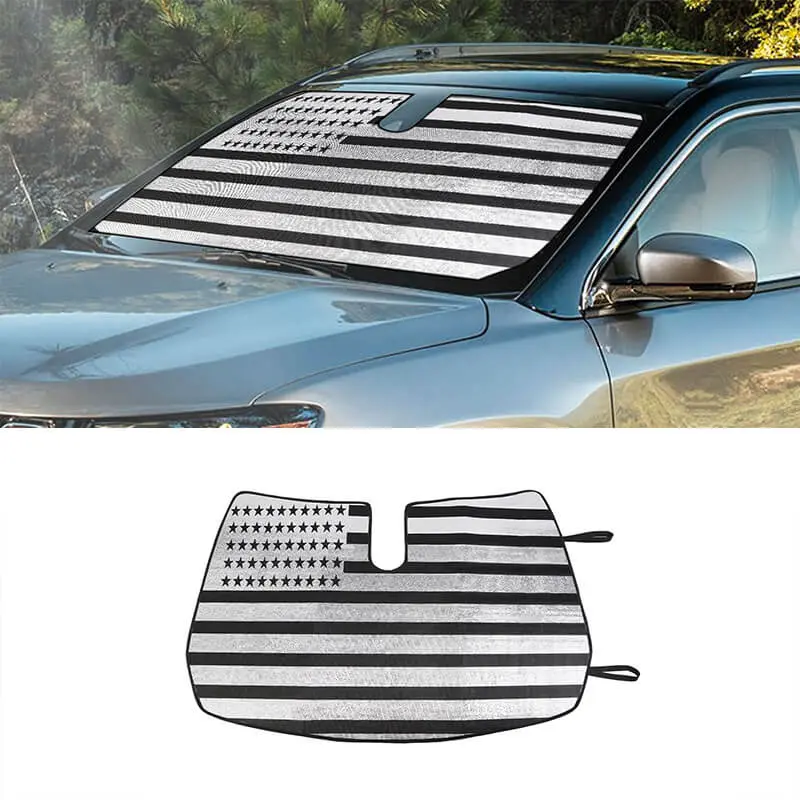 For 2017+ Jeep Compass Windshield Sunshade, Front Window Sun Shade Foldable Sun Visor Sunscreen - Image 8